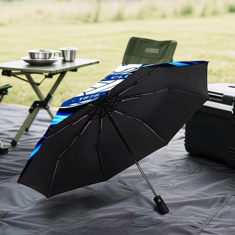 1PC Birming-ham Football Club Printed Umbrella Folding umbrella, automatic umbrella 8-Frame for Travel, camping Fan gifts Christmas Gifts