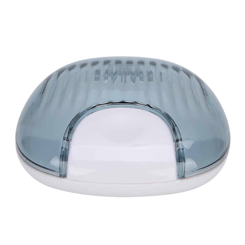 Orthodontic Retainer Case Portable Waterproof Mouthpiece Denture Box ContainerGray White
