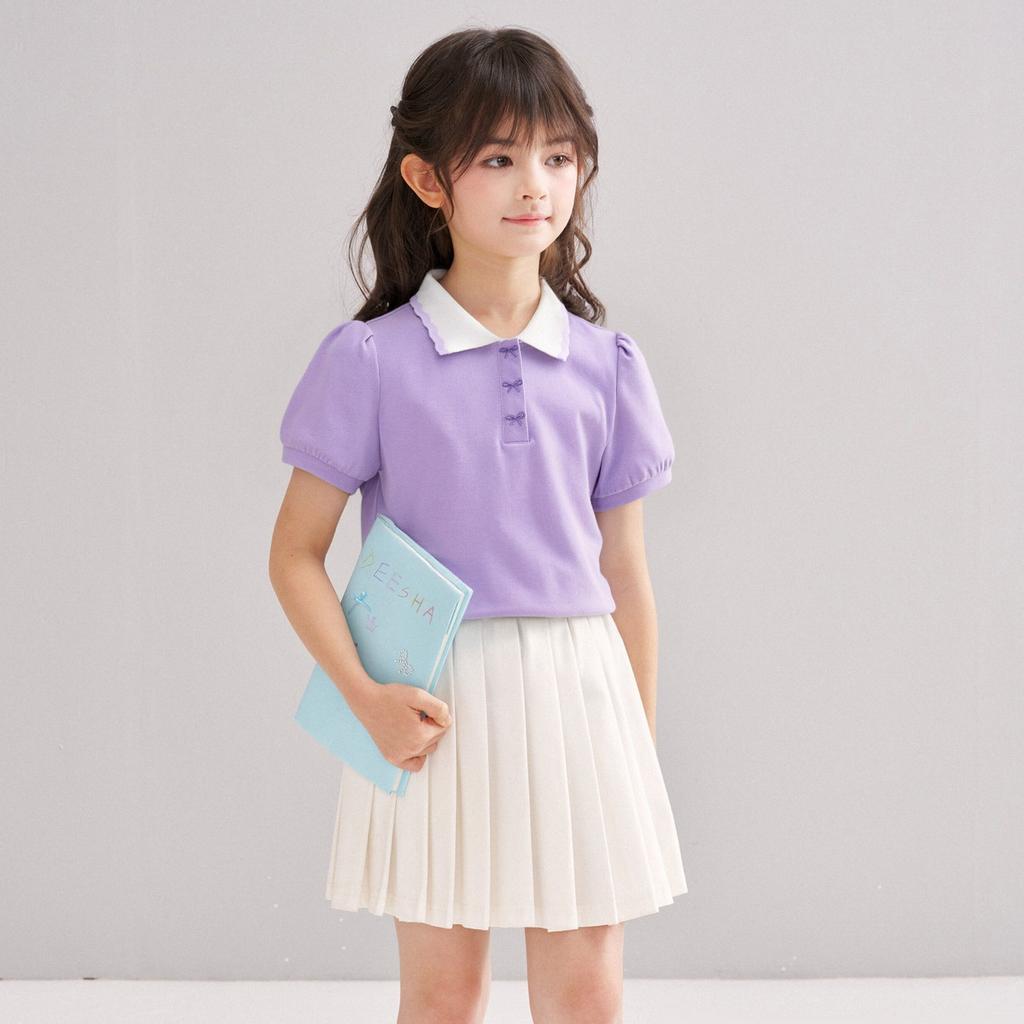 Girls' T-shirt Short-sleeved Summer Clothes