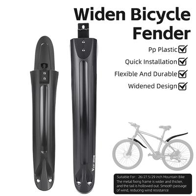 2Pcs Bike Fenders Mudguard Dustproof Cycling Splash Guard Universal Bicycle Mudguard Splash Proof for Mountain Bike