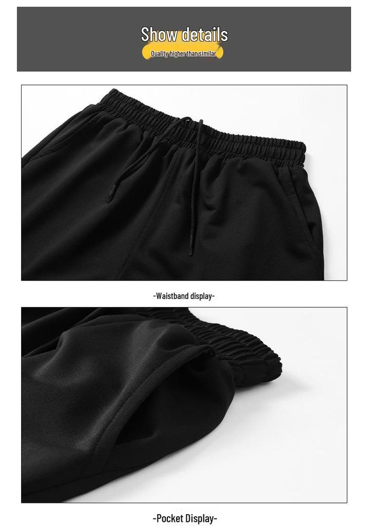 Men's Summer Ice Silk T-shirt & Shorts Set for Teens