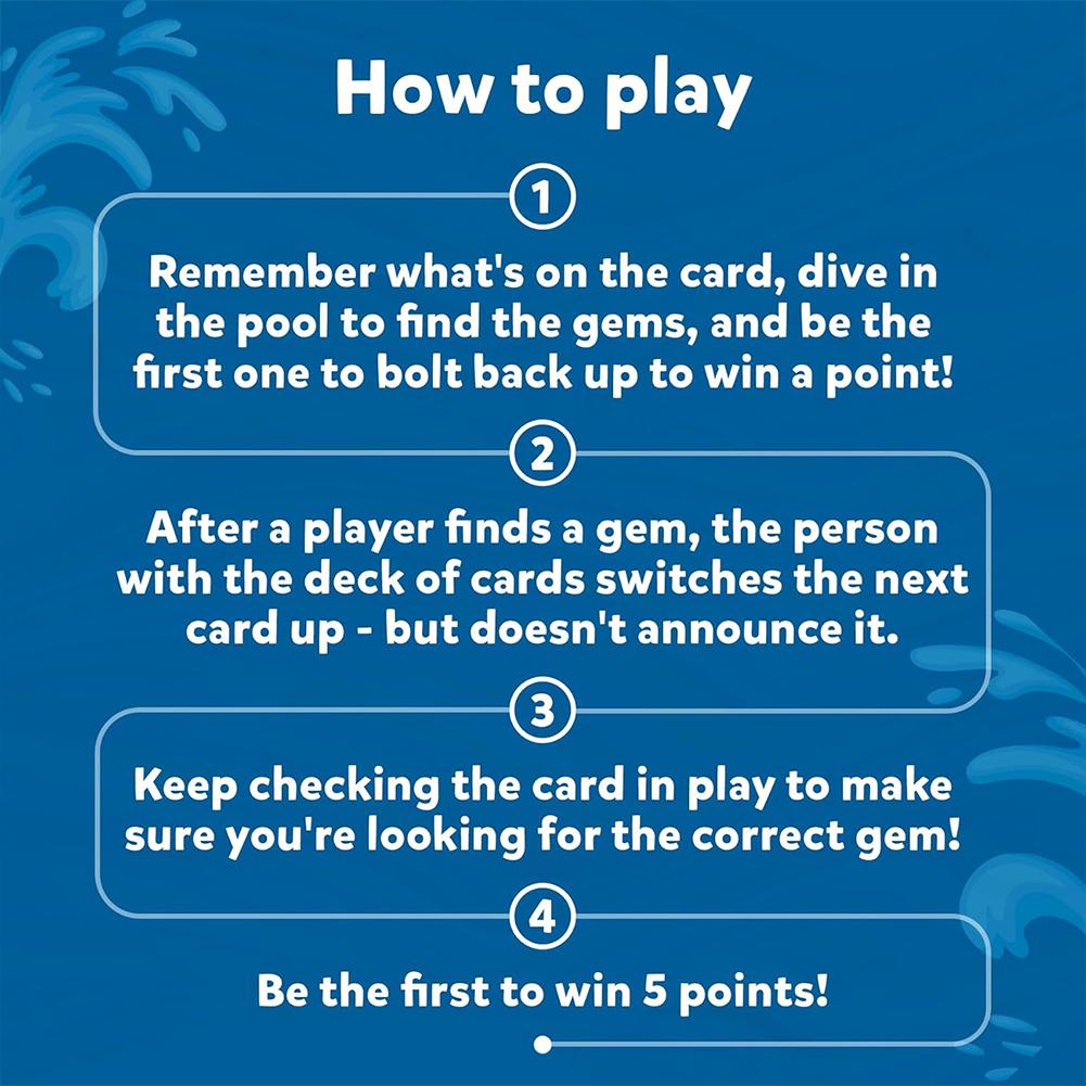 Diving Gems Pool Toys Underwater Seek & Find Gems Game Set with 64 Colorful Gems Mesh Bag Funny Gifts Swimming Party Supplies