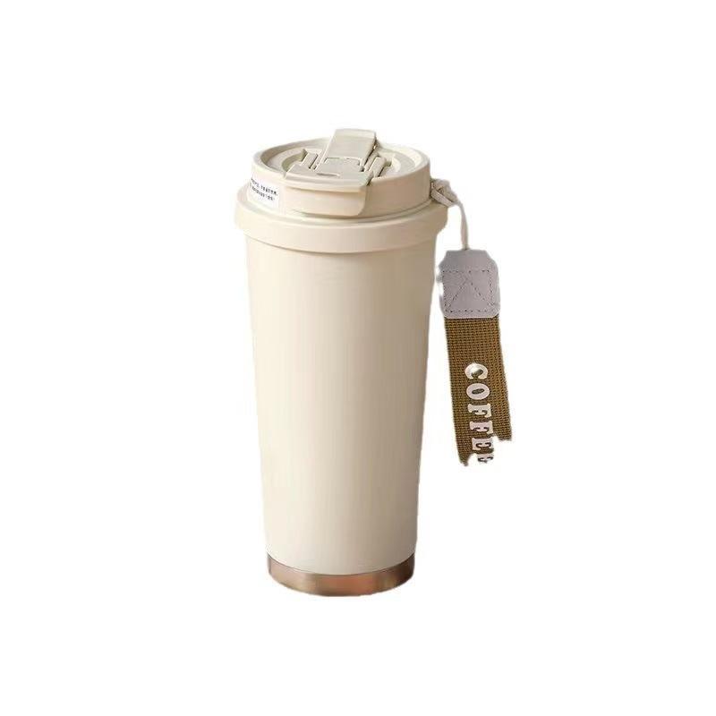 Cute Cartoon Thermos Cup Double Drink Straw Cup Water Cup Car Coffee Cup Portable Kettle