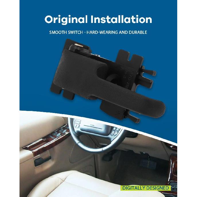 LUJUNTEC Interior Door Handles Driver Side Replacement for 1995-2001 for Ford Explorer 1997-2001 for Mercury Mountaineer Texture Black(2pcs)