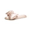 Yibai Bowknot Rhinestone Low Heel Slippers