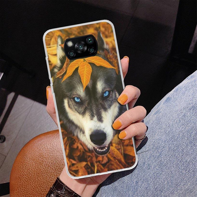 Siberian Husky Dog Phone Case For Xiaomi Poco X7 X6 X5 Pro F7 Ultra Redmi 15C 15 13C 13 12C 12 10 10A 10C 9 9A 9C 9T Cover Poco