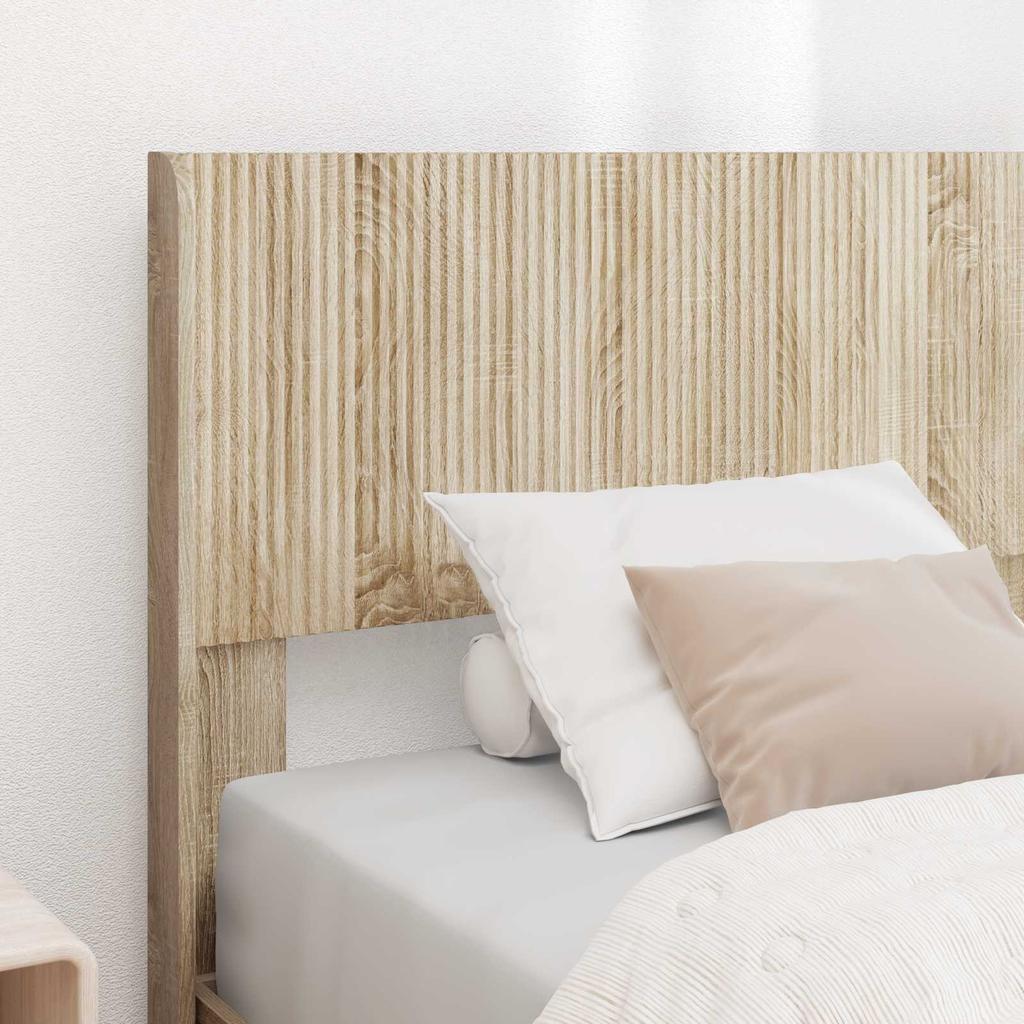Bed Frame with Storage Space and Headboard Sonoma Oak 90 x 200 cm