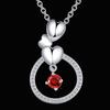 925 Sterling Silver Heart-to-Heart Link Clavicle Necklace
