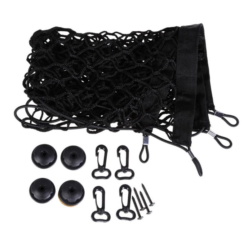 Auto Rear Cargo Net Polyester Adjustable Cargo Storage Organizer Suitable for Vehicle Trunk Storage
