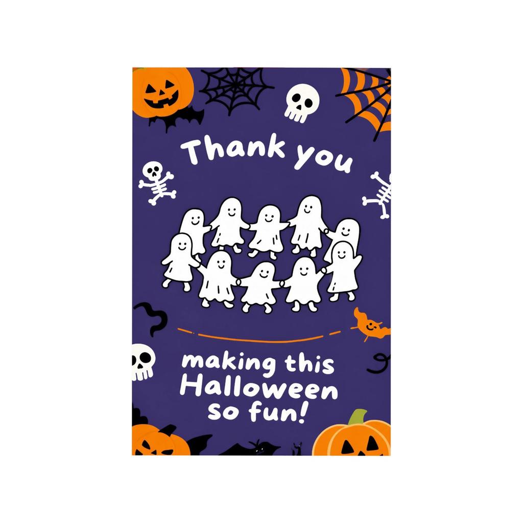 Set de Tarjetas de Felicitación de Halloween con Sobres Diseño Lindo de Calabaza
