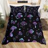3D Print Fashion Red Mushroom Kawaii Bedding Set Boys Girls Twin Queen Full Size Duvet Cover Pillowcase Bed Adult Bedroom