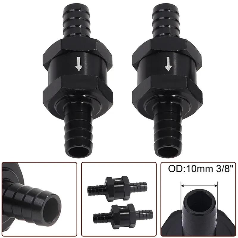 Auto Parts Fuel Check Valve Real Carburetors Black One-Way Aluminum Alloy Fuel Check Valve Inline Mm Carburetors