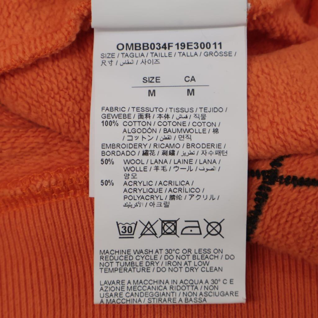 OFF-WHITE OMBB034F19E30011 19AW Orange ABSTRACT ARROWS SLIM HOOD tops M OrangeUsed