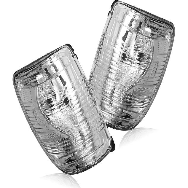 EATAKWARD 2 PCS Wing Mirror Left Driver & Right Passenger Side Turn Signal Light Indicator Lamp Lens Cover Replacement For Ford Transit T150 250 350
