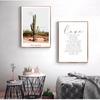 Love Quotes Home Decoration Desert Plant Cactus Letter Landscape Canvas Painting Nordic Pictures Wall Art Living Room Poster