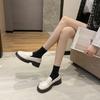New Jk Uniform Single Shoes Japanese Small Leather Shoes Women's Spring British Style Platform Loafers 2025 One-pedal Black