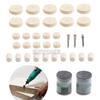 35Pcs Soft Felt Polishing Buffing Burr Wheel For Rotary Tools 1/8" top sale