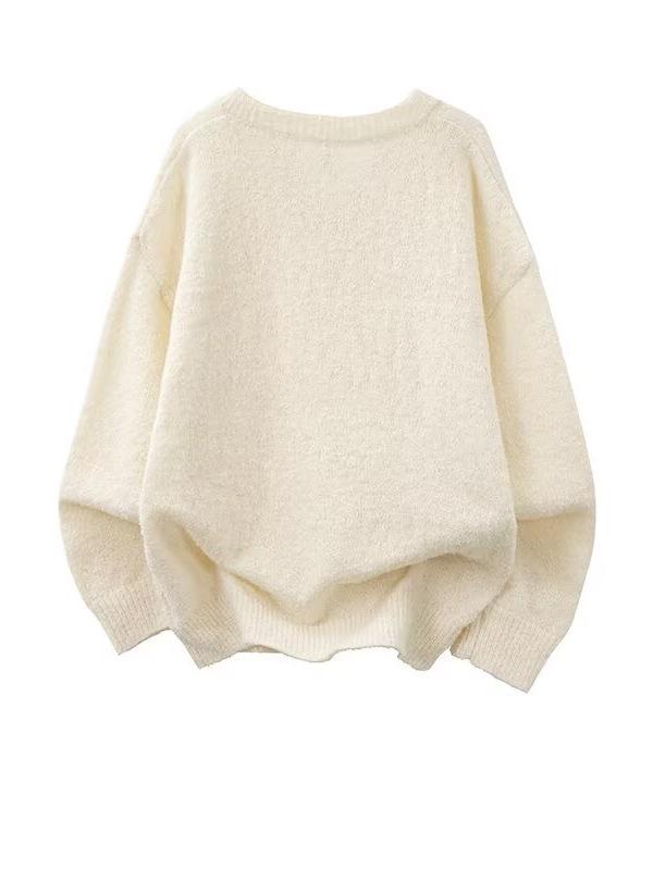 Herren Trendiger V-Ausschnitt Pullover: Herbst/Winter Lockeres Strickoberteil