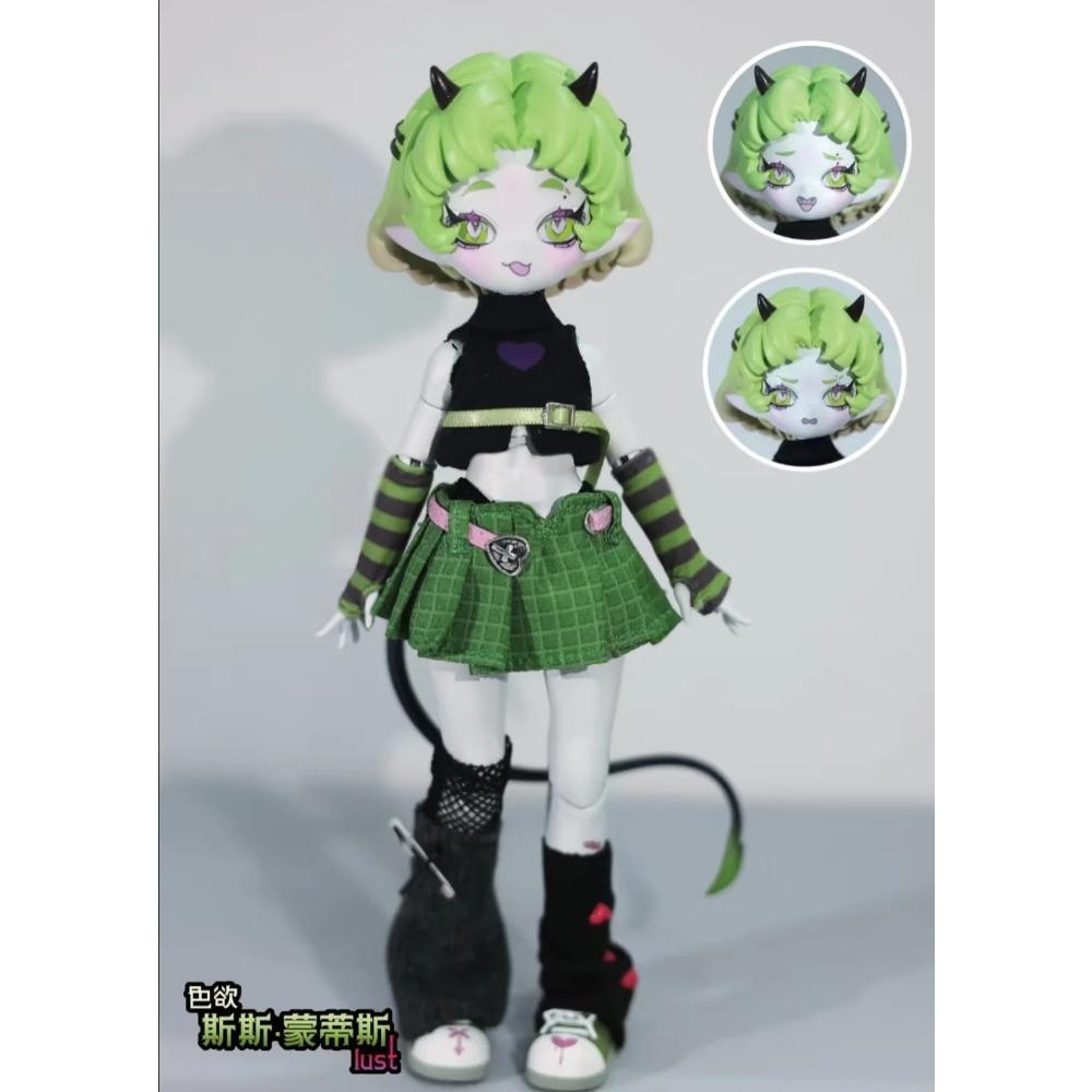In Stock Genuine 1/8 BJD Devil's Horns Movable Doll Blind Box Ornament Figurine Doll Cute Figurine Birthday Gift Decoration