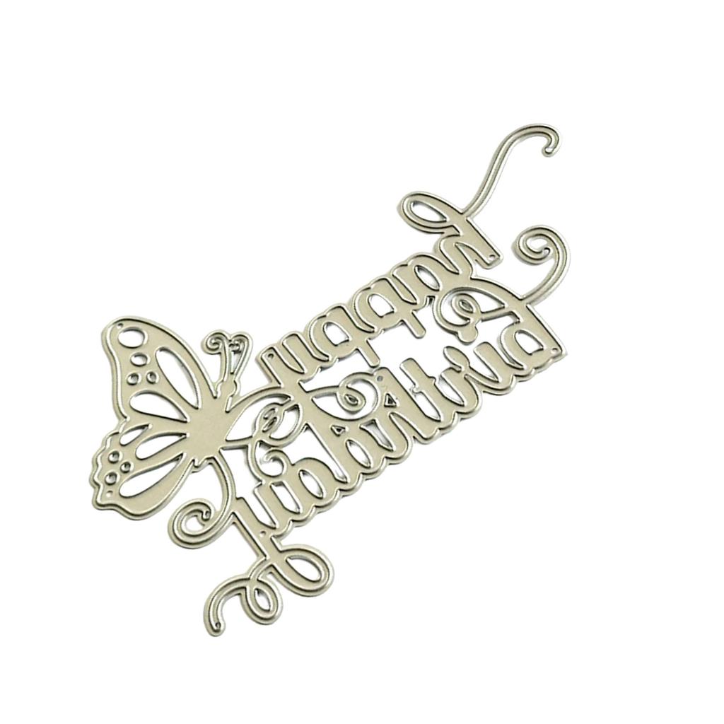 Happy Birthday Die Cut For Scrapbooking Card Making Photo Album Decorative Embossing Paper Die Carbon Steel Cutting Dies