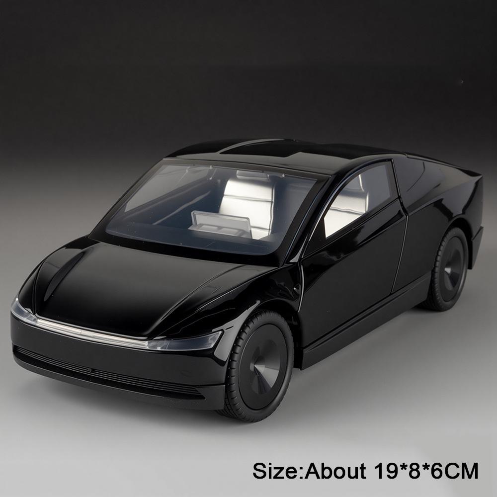 

1:24 Pickup Trailer Motorhome Alloy Diecast Robotaxi Car Toys Model Sound Light Pull Back Doors Opened RV Children Festival Gift