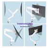 360° Adjustable No-Drill Monitor Stand with Heightening Table Clamp