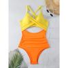 One-piece Swimwear Female Sexy Cross-cut Tight European and American Backless Swimsuit