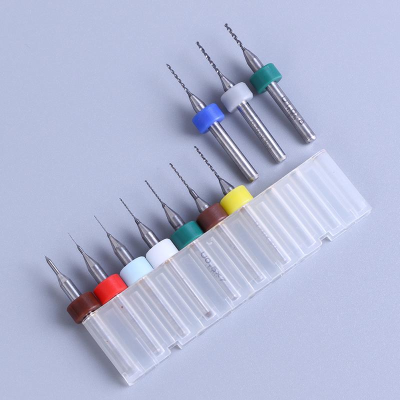 10Pcs 0.1/0.3/1.1Mm Pcb Mini Drill Bit Tungsten Steel Carbide For Print Circuit