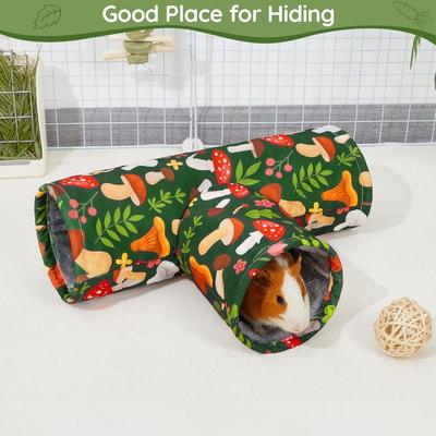 Washable Guinea Pig Tunnel House 3 Way Chinchilla Tunnel Habitat Cozy Hamster Hideout Playing