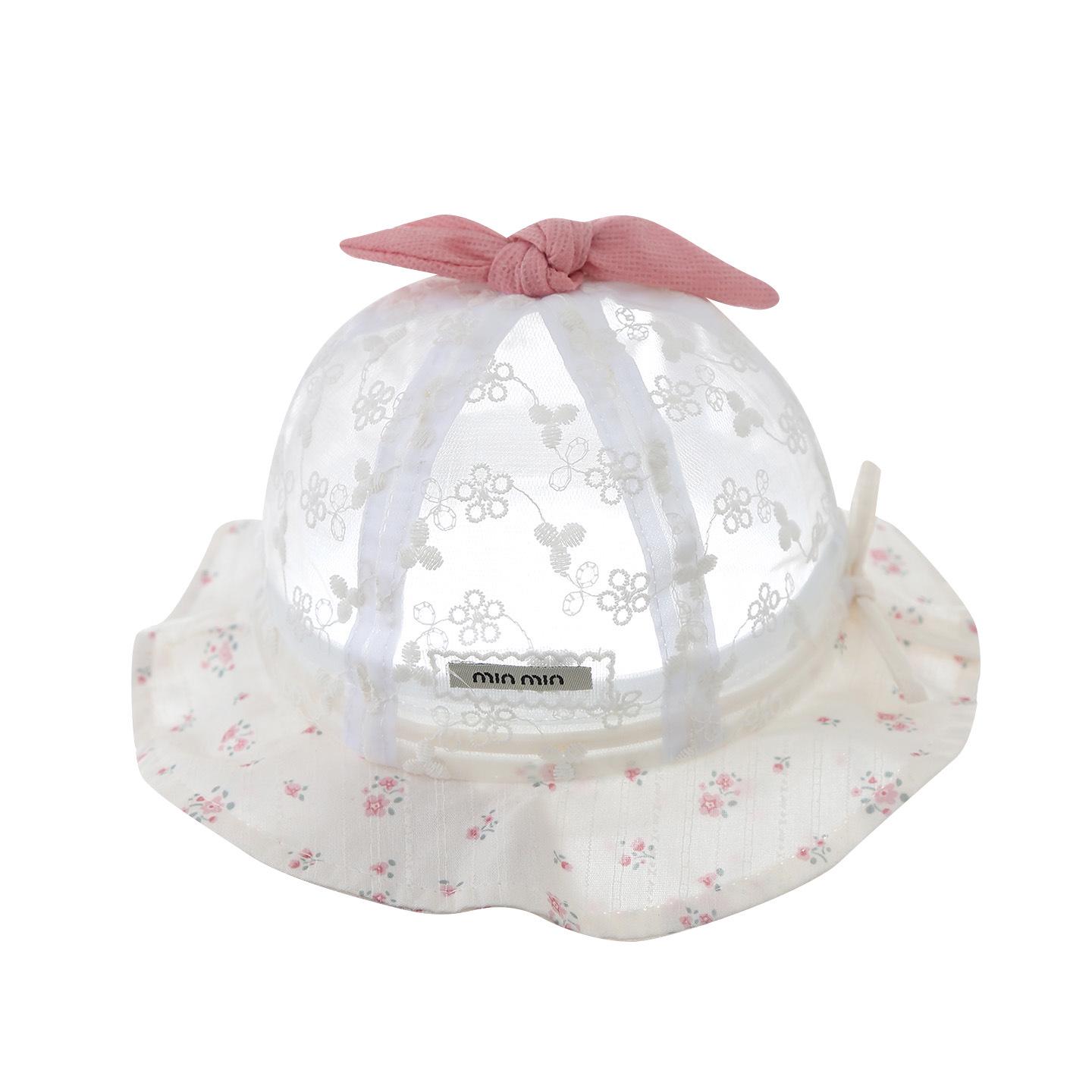 Adorable Princess Spring Sun Hat for Infants & Toddlers - Sun Protection Bucket Hat for Baby Outdoor Adventures Lace Floral Basin Hat