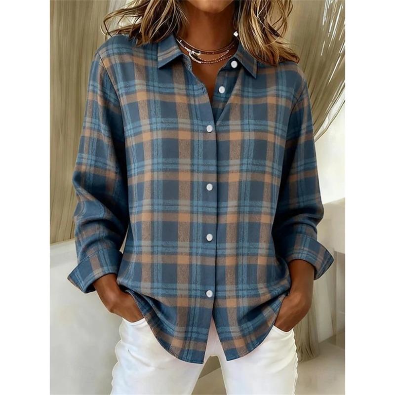 Stylish Women's Comfortable Breathable Long-Sleeve Shirt Everyday Commute Wear Simple Collared Shirt High-Quality Premium Top