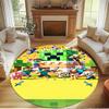 Gamer Print Round Rug, Washable Floor Carpet, For Entryway Dorm Laundry Room Office Study, Home Decor Birthday Christmas Gift