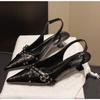 Women Pointed Toe Sandals High Heels Shoes Woman Slippers Slingbacks 2026 Summer Designer Dress Trend Buckle Sexy Pumps Mujer