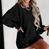 Autumn and Winter Comfortable Casual Pullover Loose Round Neck Fashionable Long Sleeved Sweatshirt for Women