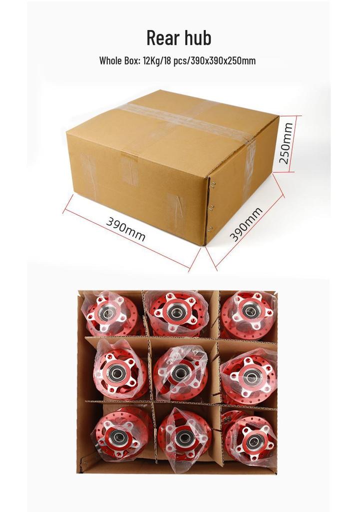 POLSO CNC Aluminum Electric Motorcycle Disc Brake Hub with Six-Bolt, 32H/36H Compatibility, and 10G Spokes