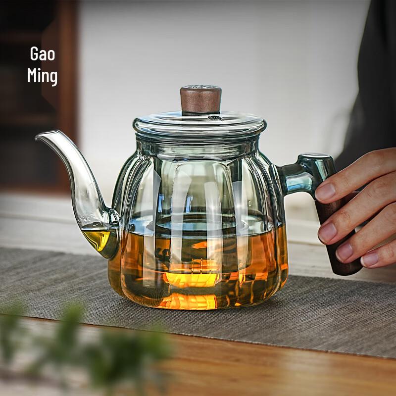 Gaoming 2024 Heat-Resistant Glass Tea Pot with Tea-Water Separator