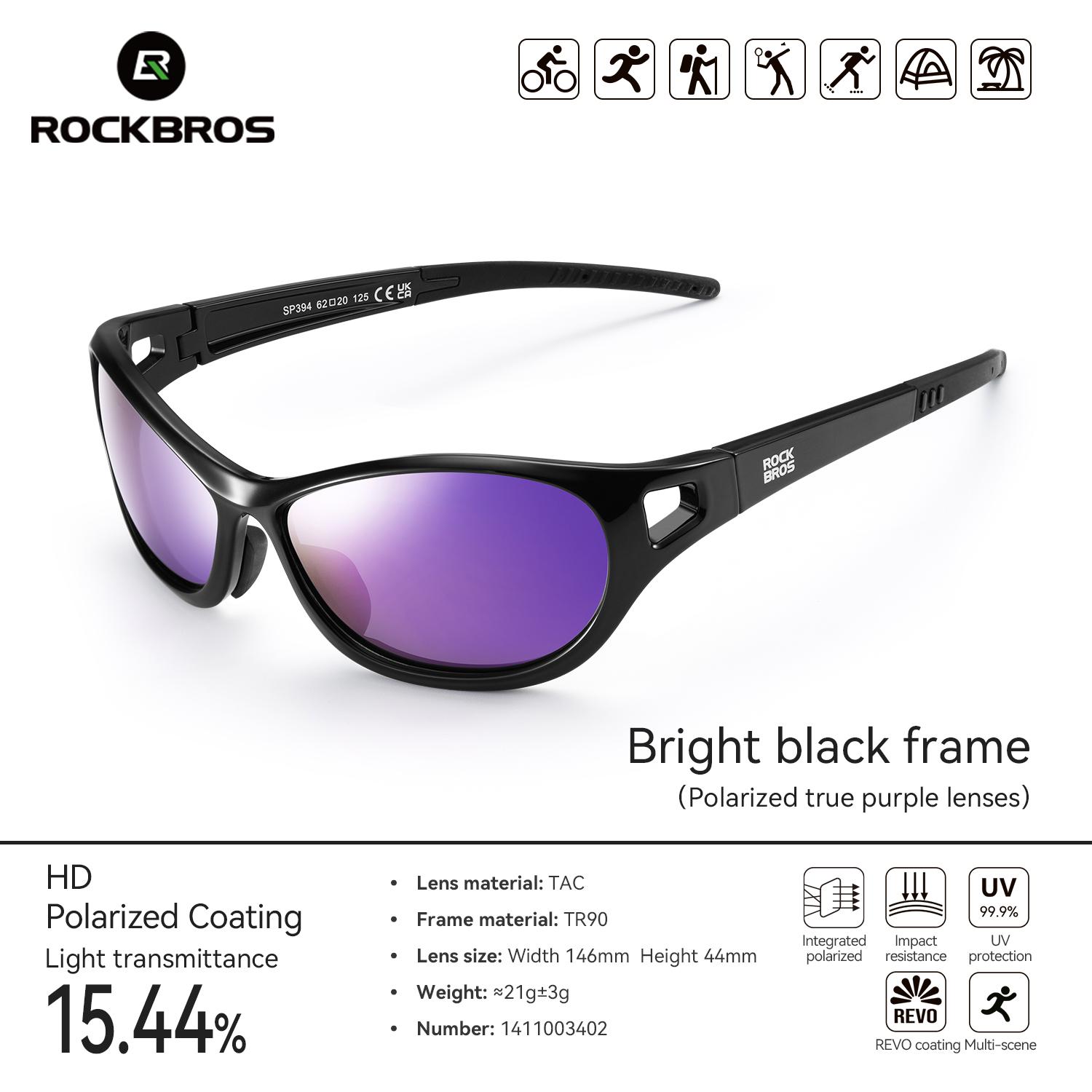 ROCKBROS Outdoor Polarized Sunglasses TAC Polarized Lenses Cycling Polarized Goggles High-Toughness Lightweight Cycling Glasses