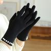 Thin Velvet Warm Gloves Thickened Cycling Driving Gloves Daily Mittens  for Outdoor