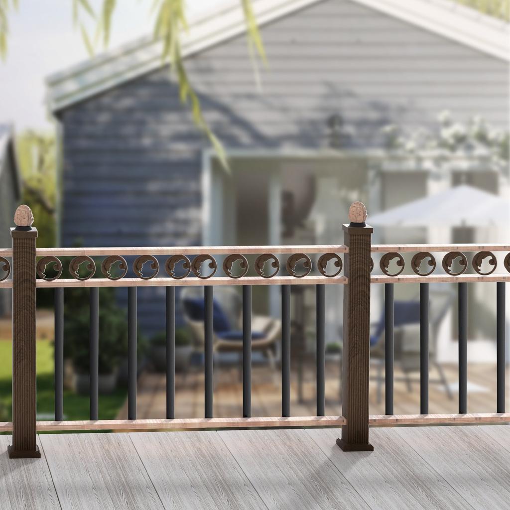 VEVOR Staircase Metal Balusters, 29.5'' x 1'' Flat Aluminum Alloy Decorative Banister Spindles, 51 Pack Deck Baluster with Screws