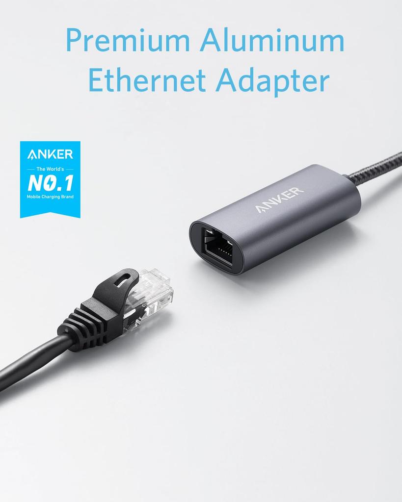 Anker PowerExpand Ethernet 1Gbps Ethernet Communication for Pro USB-C & Adapter, High-Speed MacBook/iPad
