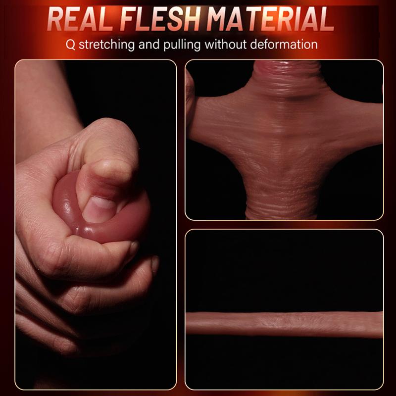 Reusable Penis Sleeve Enhance Dick Erection Delayed Ejaculation Trainer 2 In 1 Silica Gel Semen Lock Ring For Men Adult Sex Toy