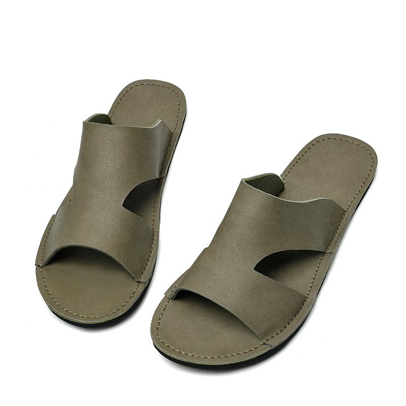 Fashion Summer Men Fashionable Slippers European American One-foot Lightweight Comfortable Fashionable Beach Flip-flops Sizes 38-47