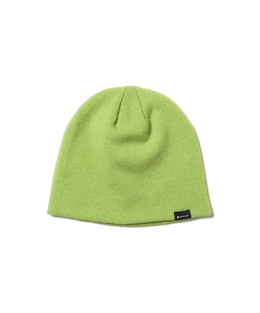 Snow Peak Washable Wool Knit Cap Headwear Cap Hat for Men and Light Green One AC-25AU007 Women,