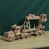 DIY 3D Wooden Puzzle Toys Movable Truck Crane Jigsaw Assembly Gift Model Educational Game For Children Adult Toy