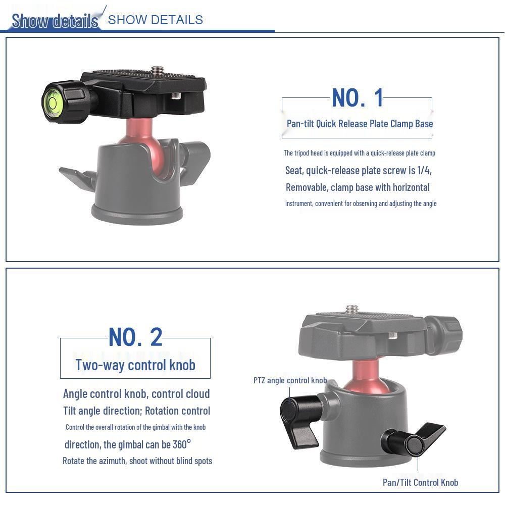 Universal Three-Jaw Portable Monopod Projector & Phone Stand with Fill Light.
