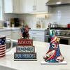 Independence Day Wooden Table Sign, Patriotic Statue of Liberty Gnome Star Freedom Decor, Table Centerpiece for Holiday Party, Fourth of