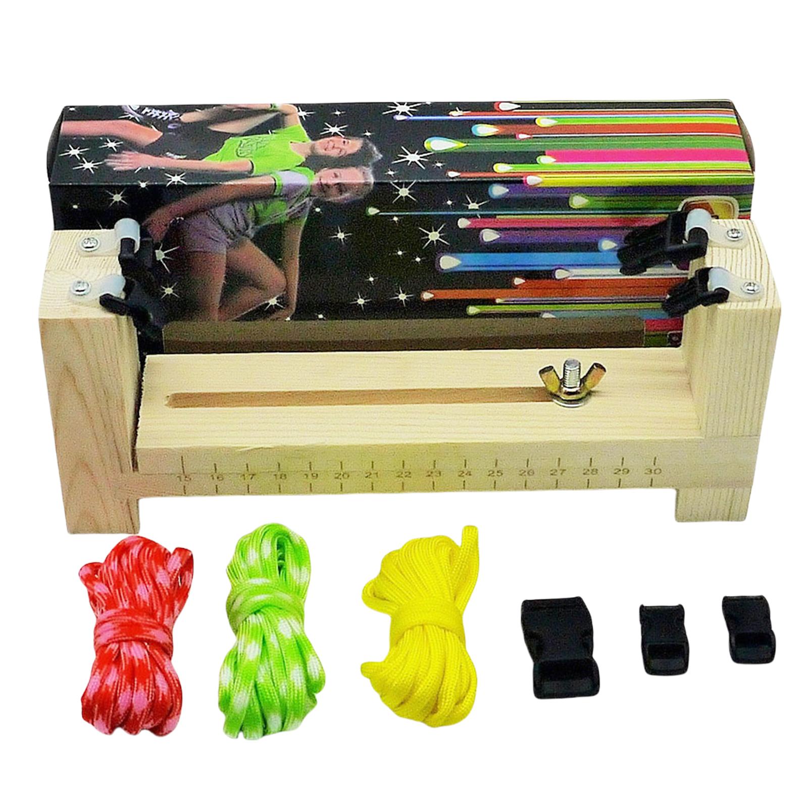 

Набор инструментов для изготовления браслетов, регулируемая длина, деревянный джиг для паракорда, инструмент для плетения браслетов-манжет, инструмент для рукоделия DIY B