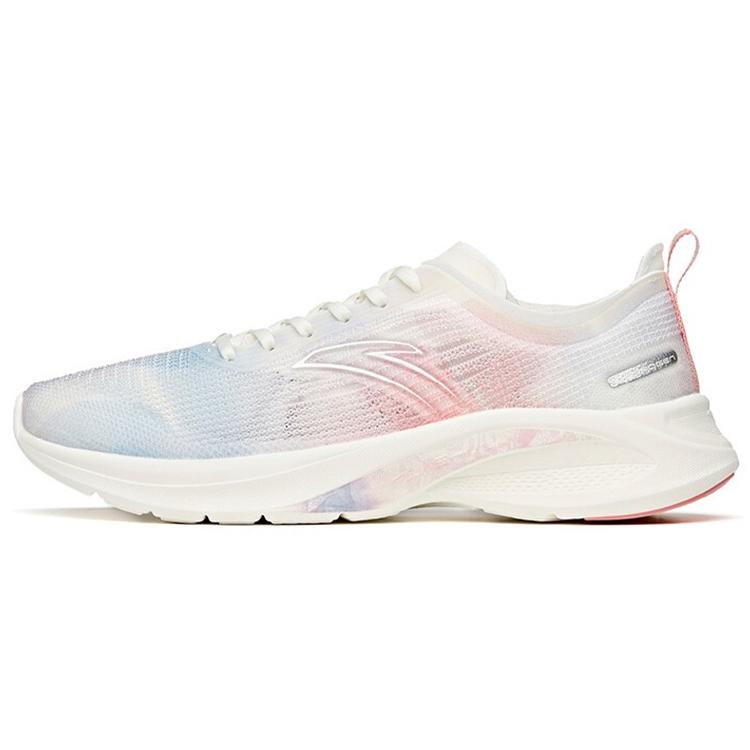 

New Anta Hydrogen Run III Wear-Resistant Slip-Resistant Low-Top Running Shoes Women s White Pink Blue 122235540S-3 35.5