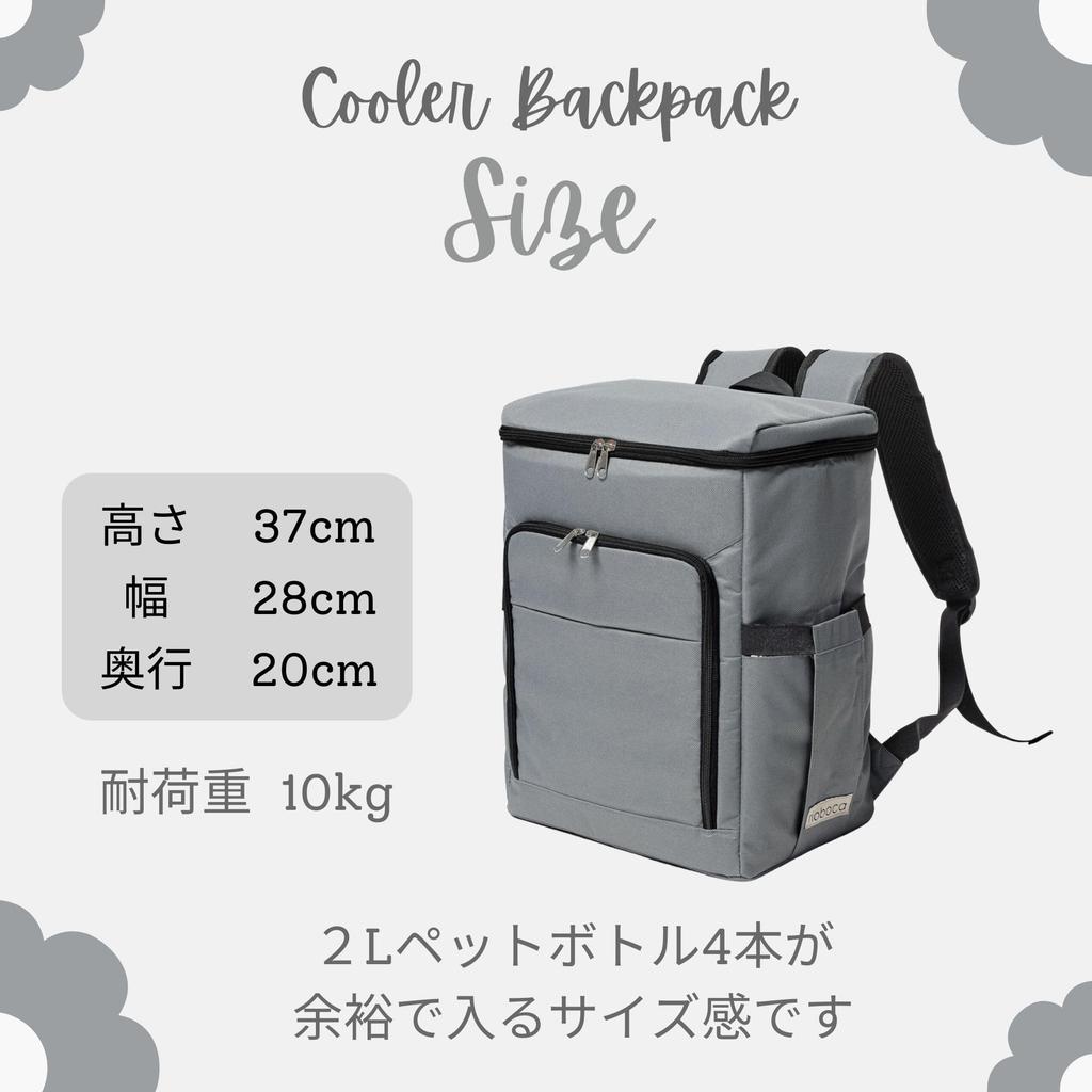 Rioboca Insulated Cooler for and Camping Backpack-Style Bag, 22L, Shopping, BBQs, (Black)
