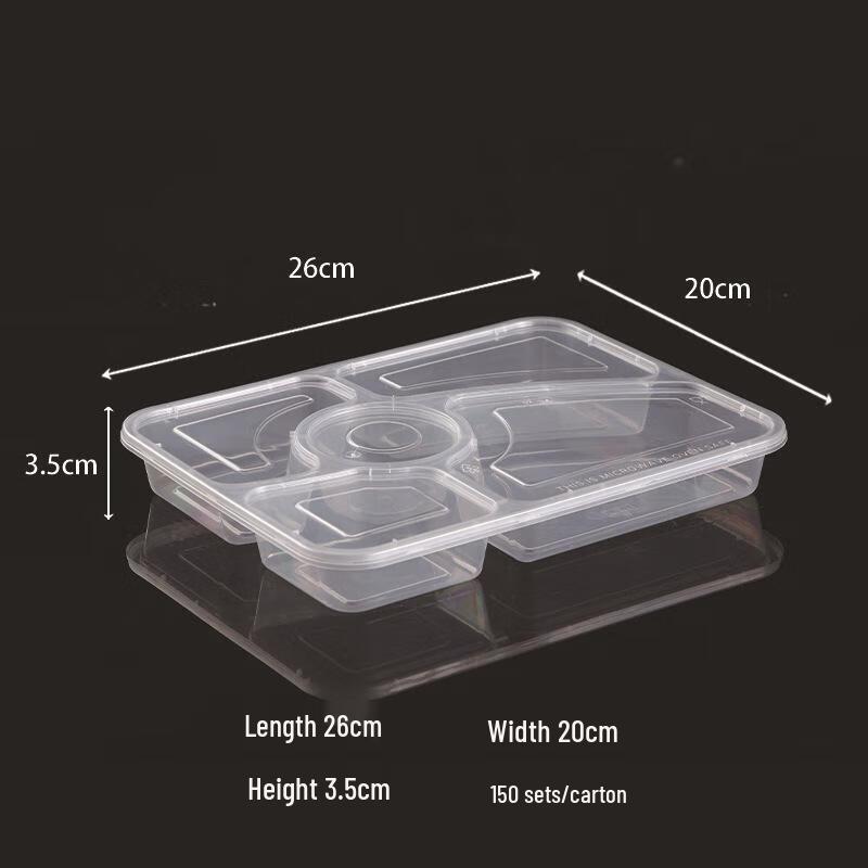 JingJingRS Multi-Compartment Disposable Takeaway Containers